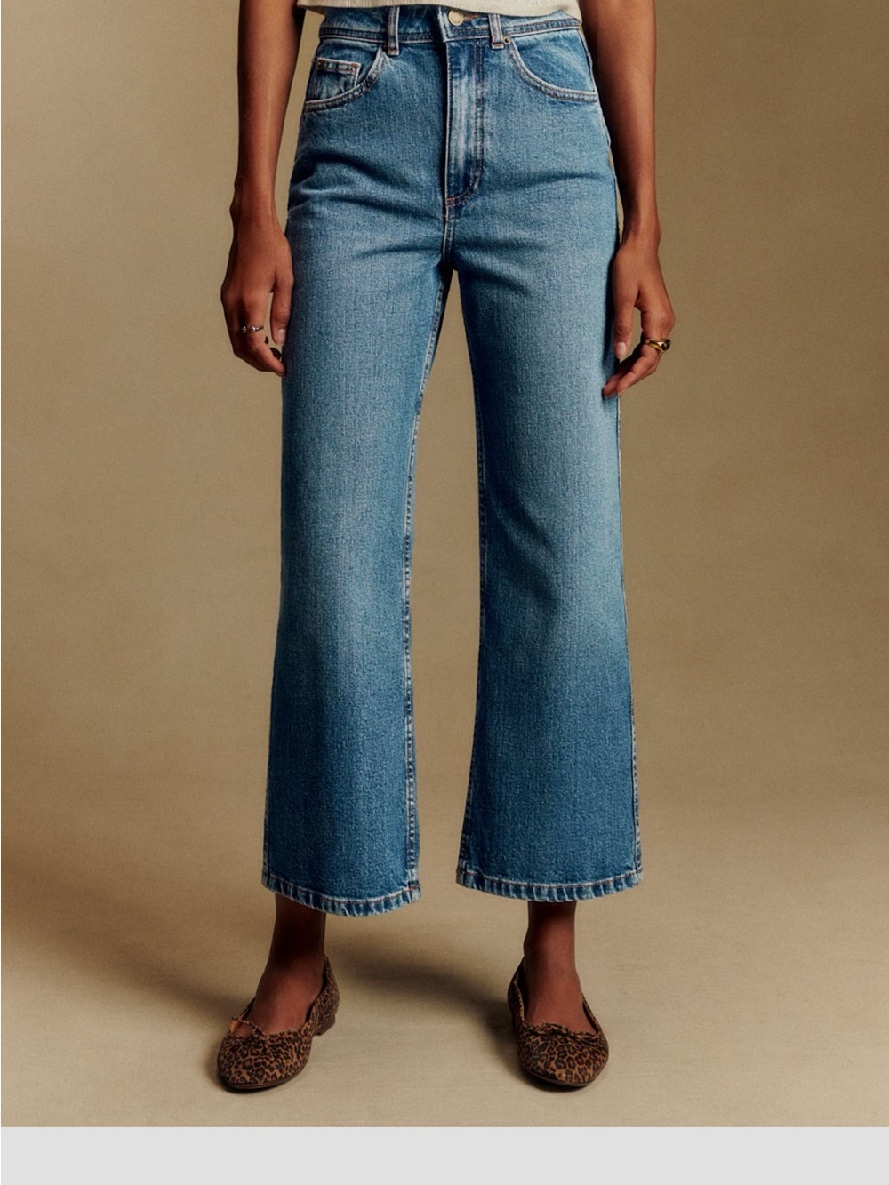 Sezane Le Crop Light Blue Denim Jeans